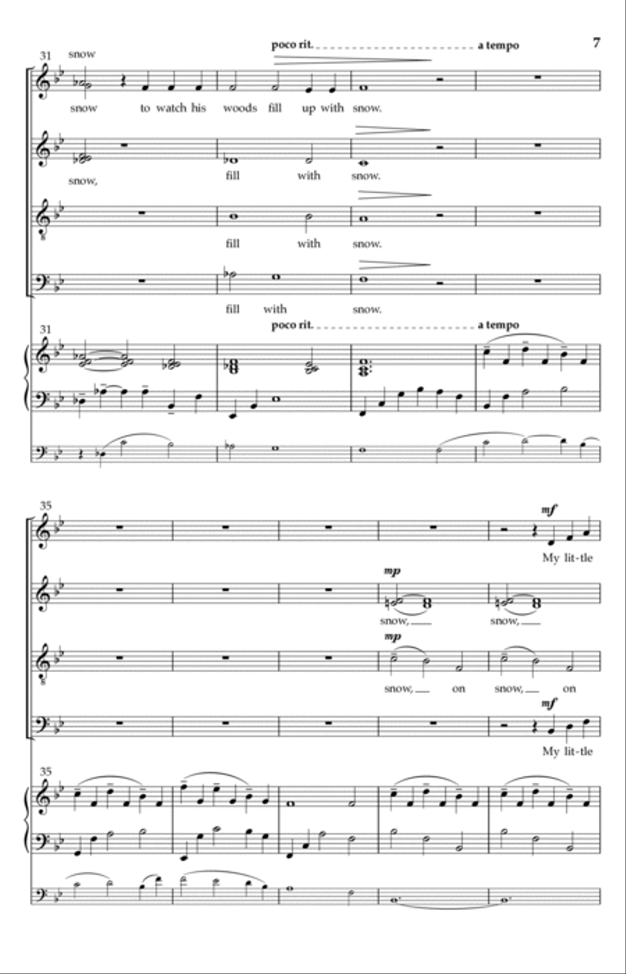 The Woods (Stopping By Woods On A Snowy Evening) 4-Part scores gallery preview page 4