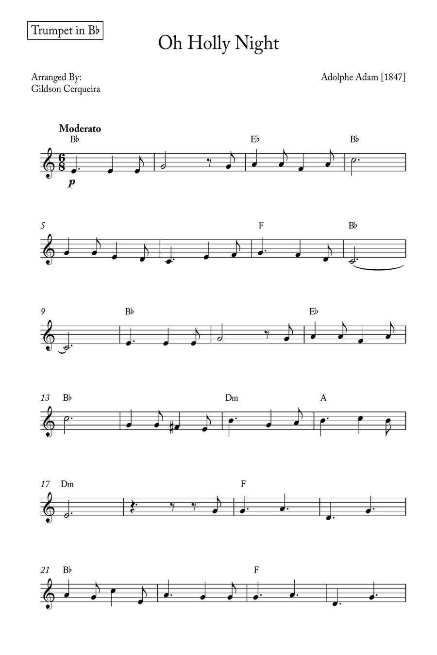 Oh Holy night Brass Duet scores gallery preview page 4