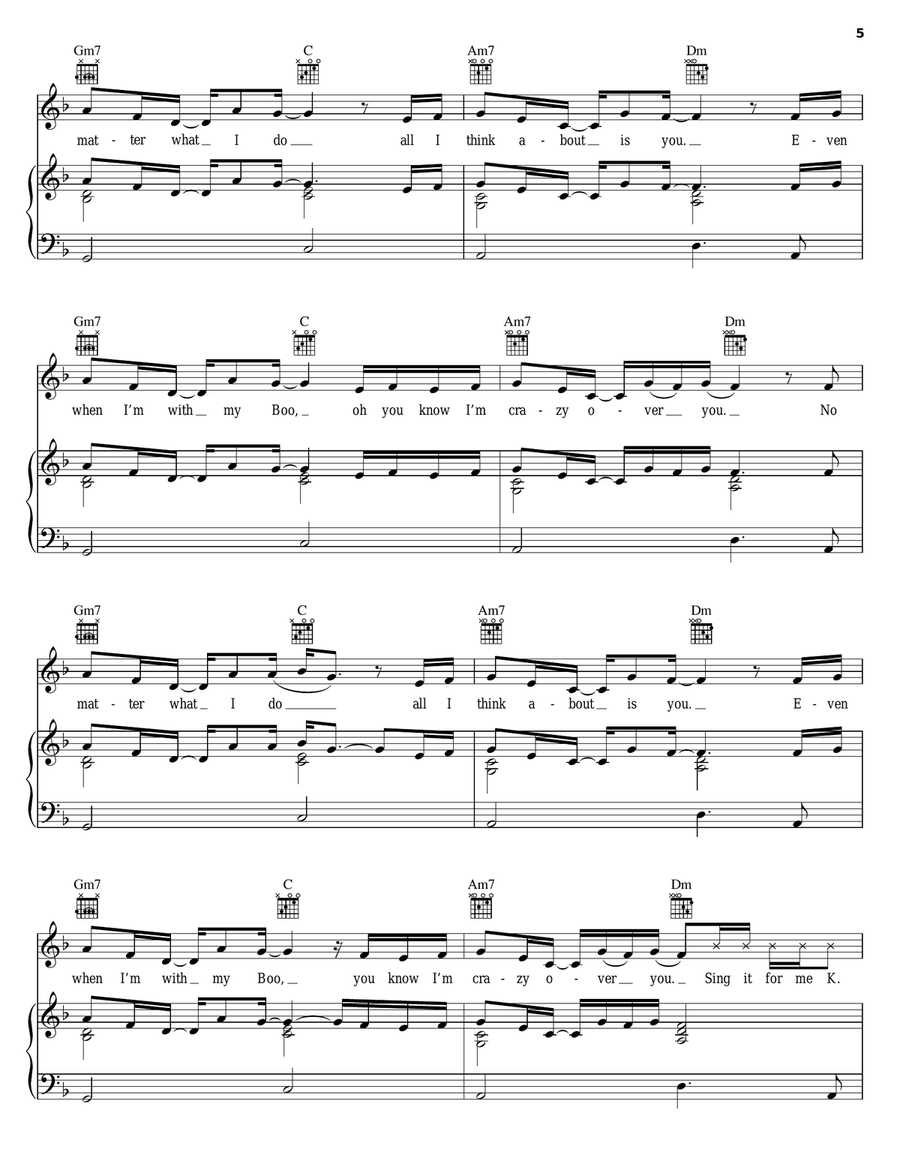 Dilemma Piano, Vocal, Guitar scores gallery preview page 5