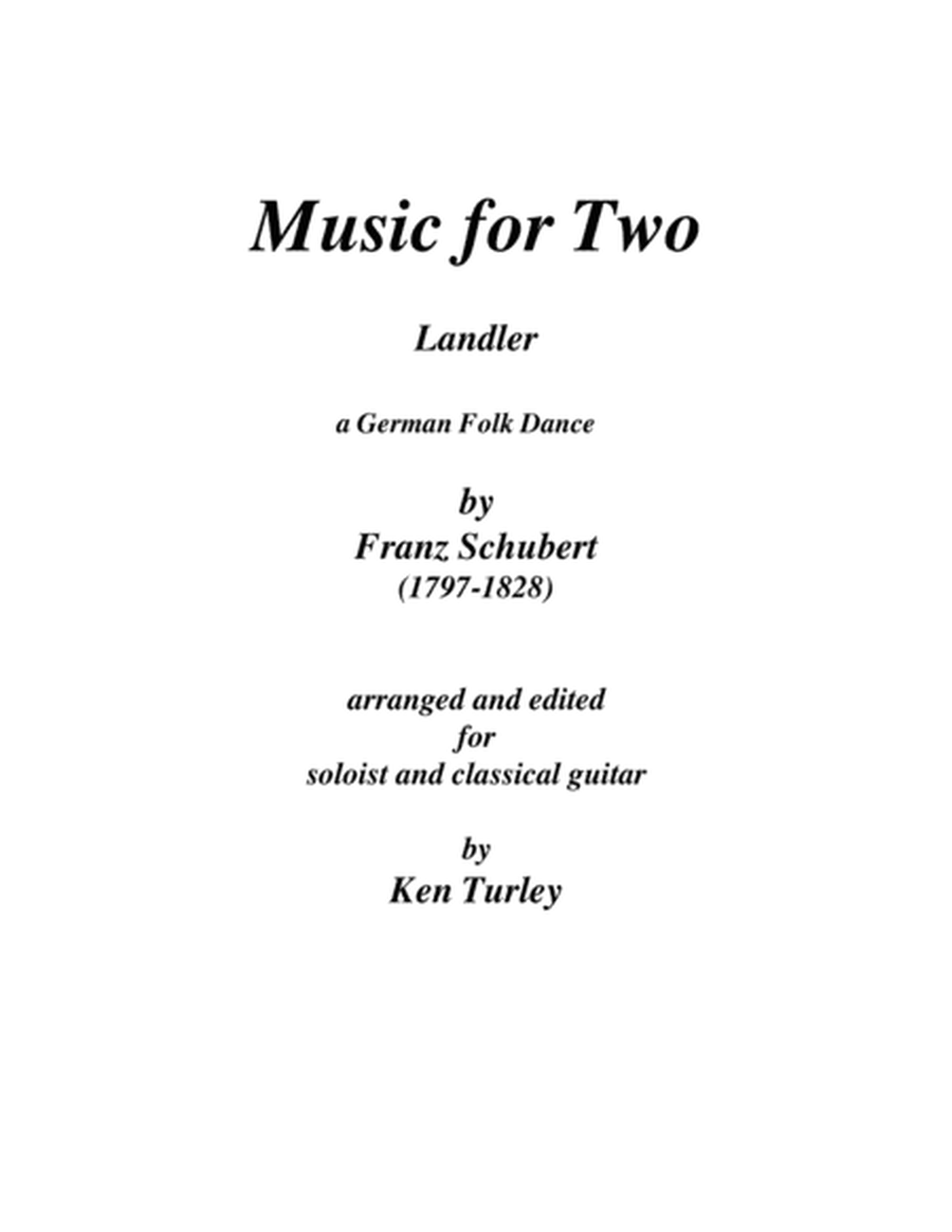 Music for Two Schubert "Landler" image number null