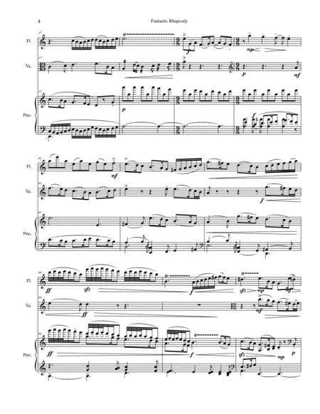 Fantastic Rhapsody for Flute, Viola and Piano [Score and Parts] image number null