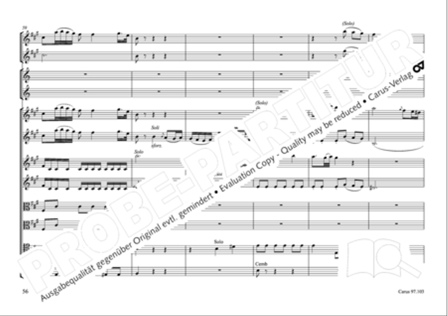Concertone in D major Horn scores gallery preview page 57