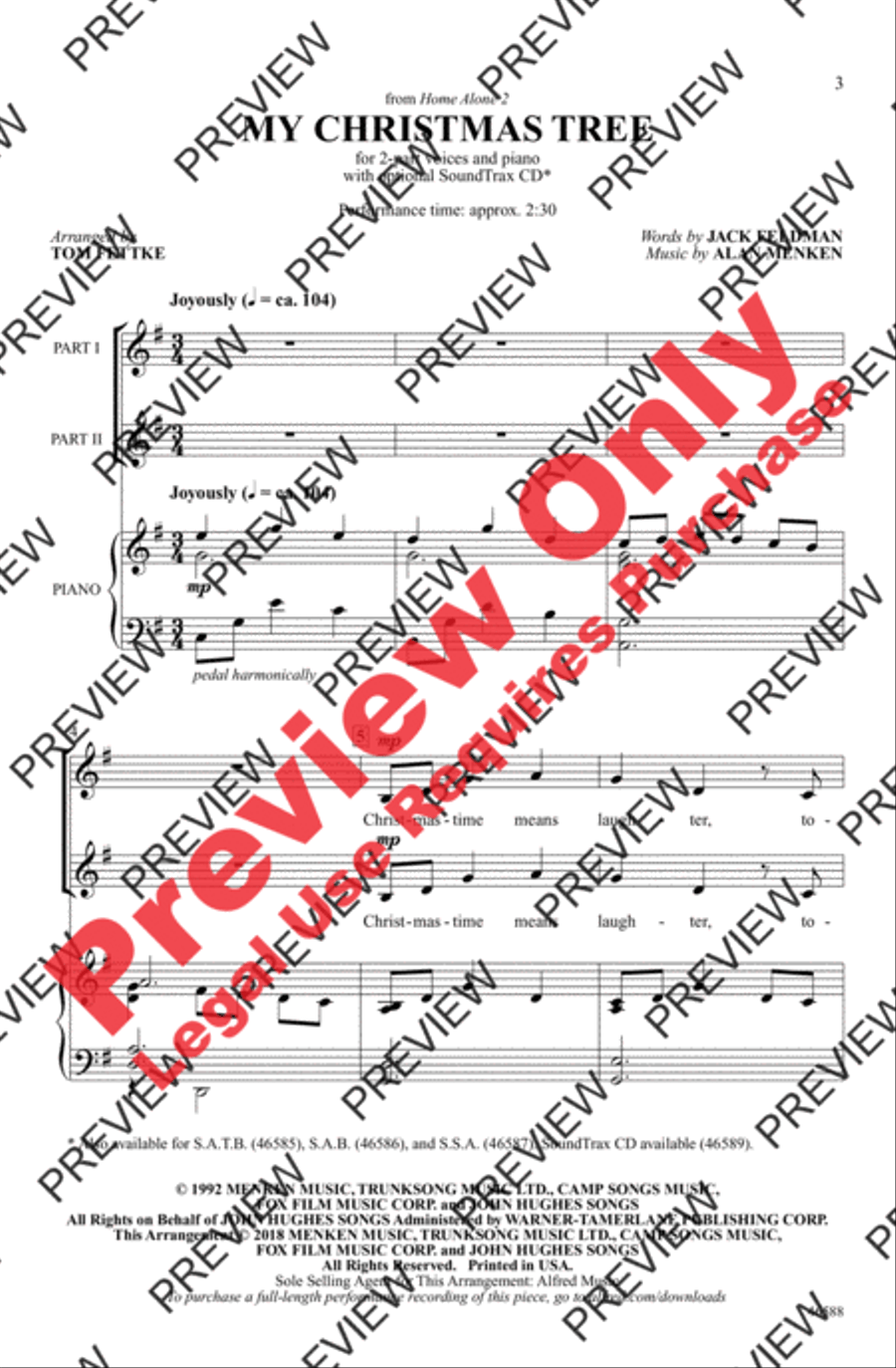 My Christmas Tree My Christmas Tree 2-Part scores gallery preview page 2