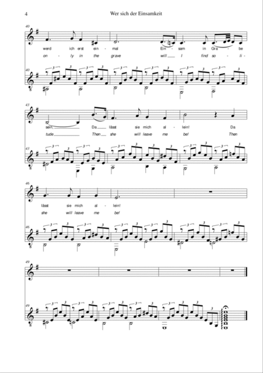 Gesänge des Harfners (Songs of the Harpist) for low voice and guitar Acoustic Guitar scores gallery preview page 4