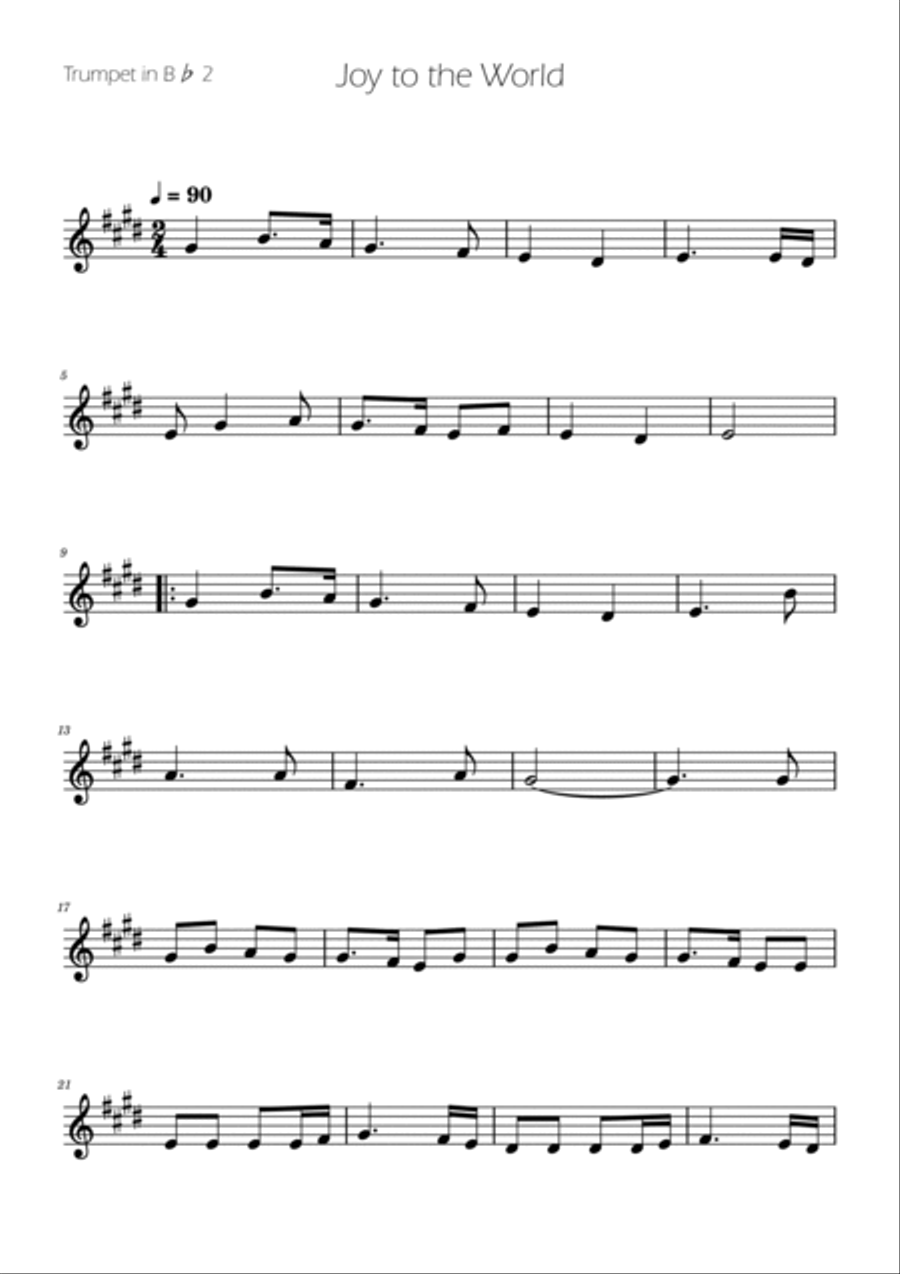 Joy To The World - Brass Quartet Brass Quartet scores gallery preview page 6
