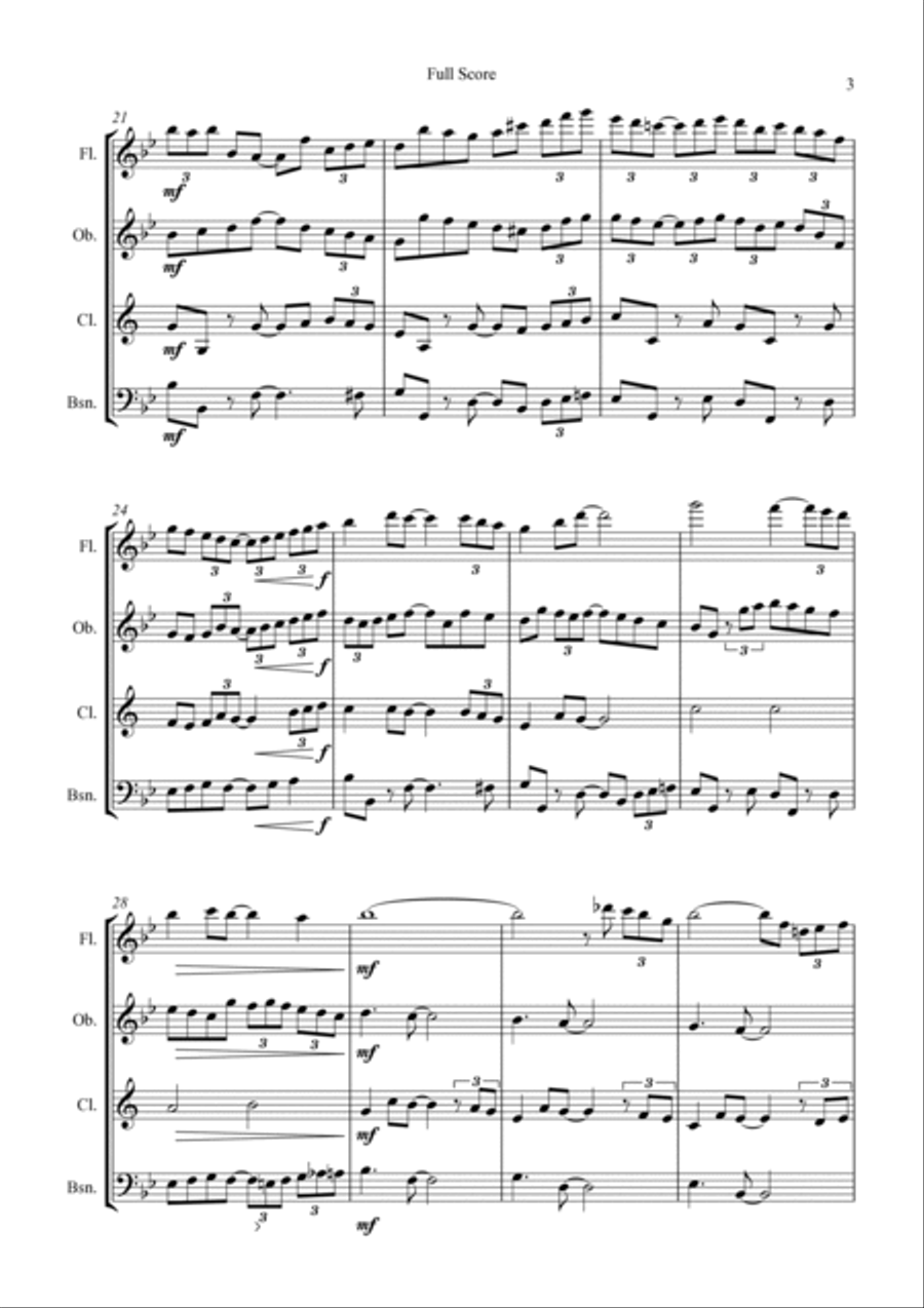 Pachelbel's Canon - in a Jazz Style - for Woodwind Quartet Pachelbel's Canon - in a Jazz Style - for Woodwind Quartet Woodwind Quartet scores gallery preview page 5