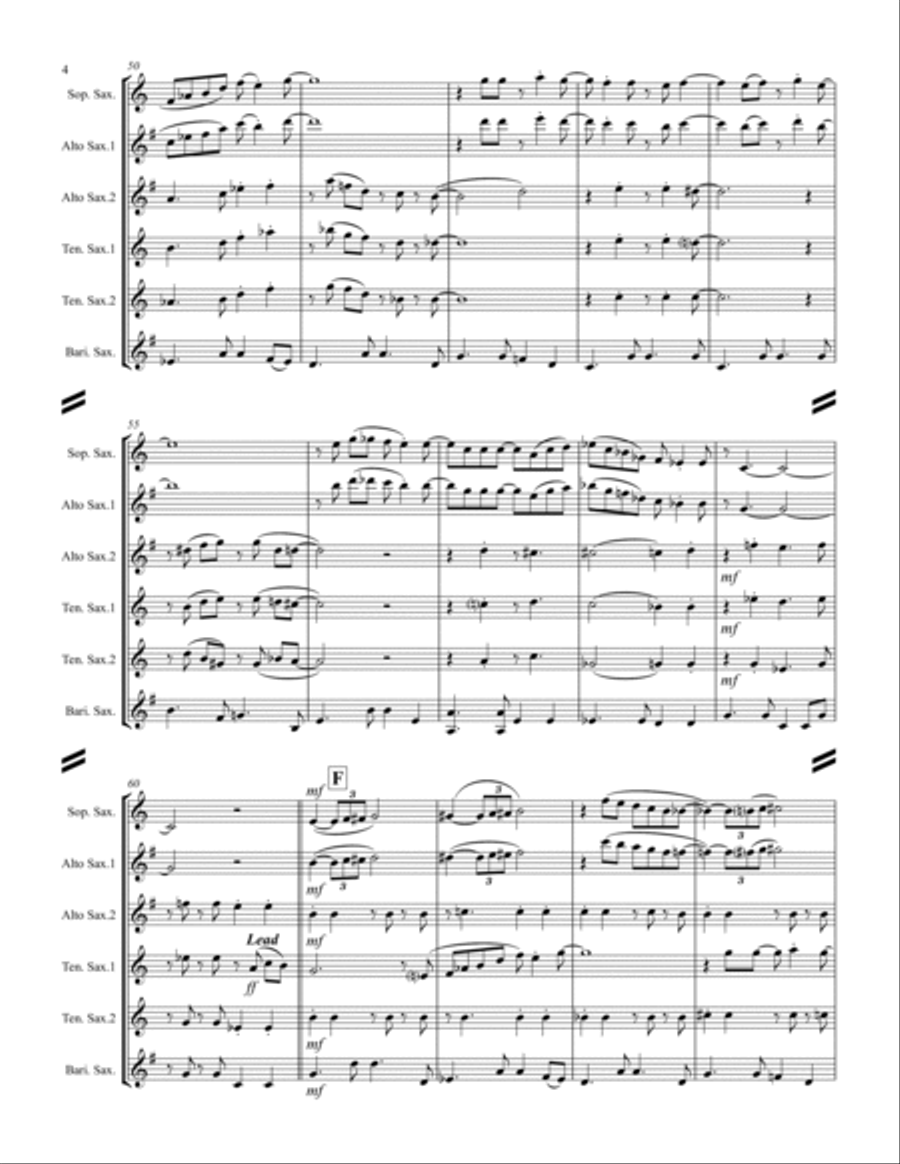 Wave Saxophone Quintet scores gallery preview page 5