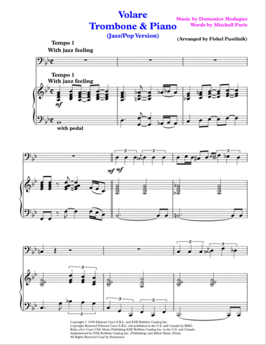 Volare Piano scores gallery preview page 2