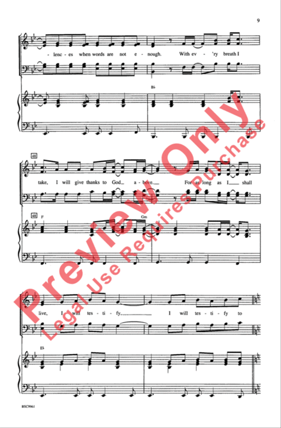 Testify to Love 4-Part scores gallery preview page 8