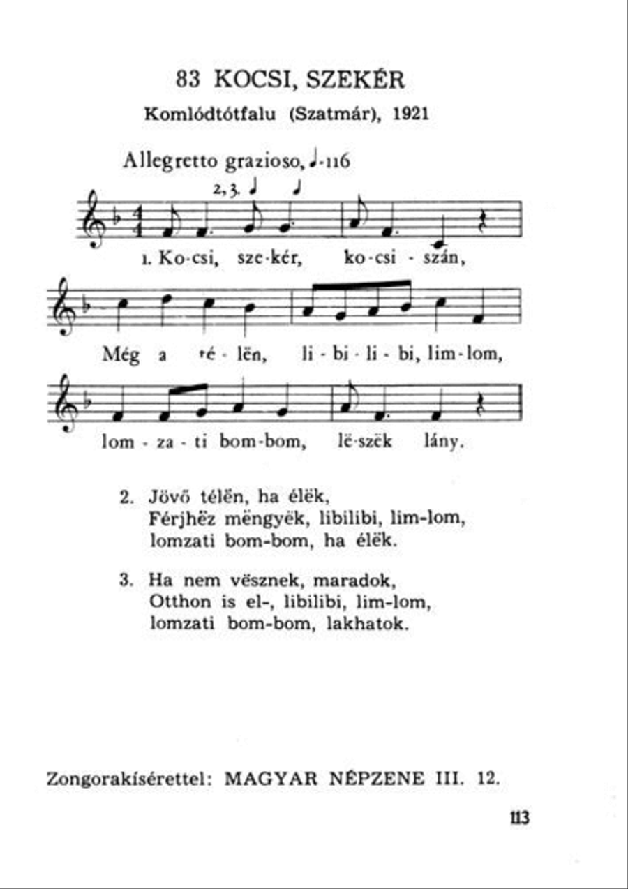 Százszorszép (Gänseblümchen) Voice scores gallery preview page 3