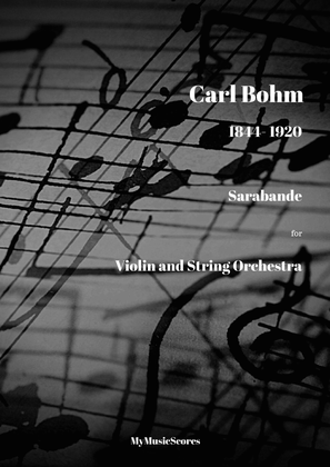 Bohm Sarabande Violin and Orchestra