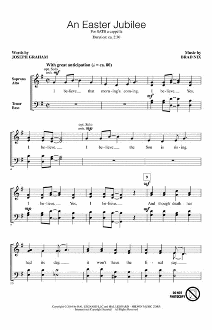 An Easter Jubilee An Easter Jubilee 4-Part scores gallery preview page 2