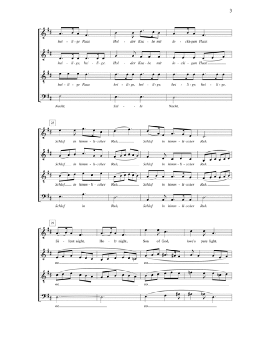 Silent Night Silent Night 4-Part scores gallery preview page 3