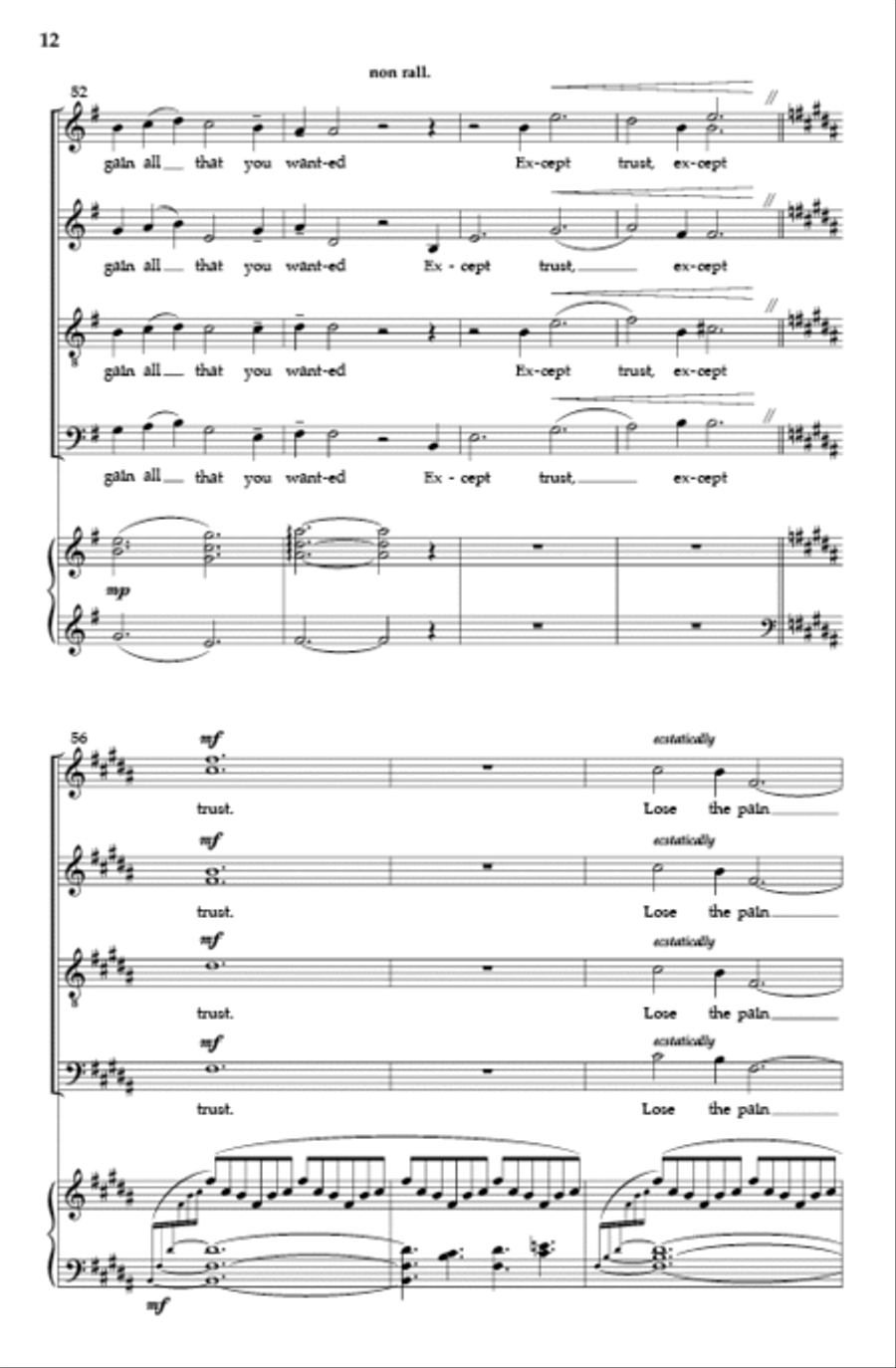 Patterns on the Snow (SATB) 4-Part scores gallery preview page 10