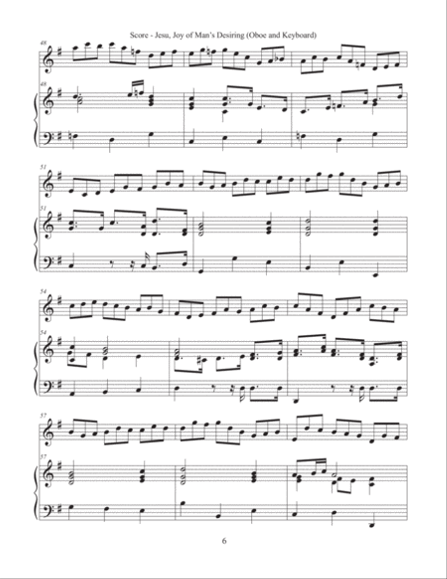 Jesu, Joy of Man's Desiring (Oboe and Keyboard) Piano scores gallery preview page 6