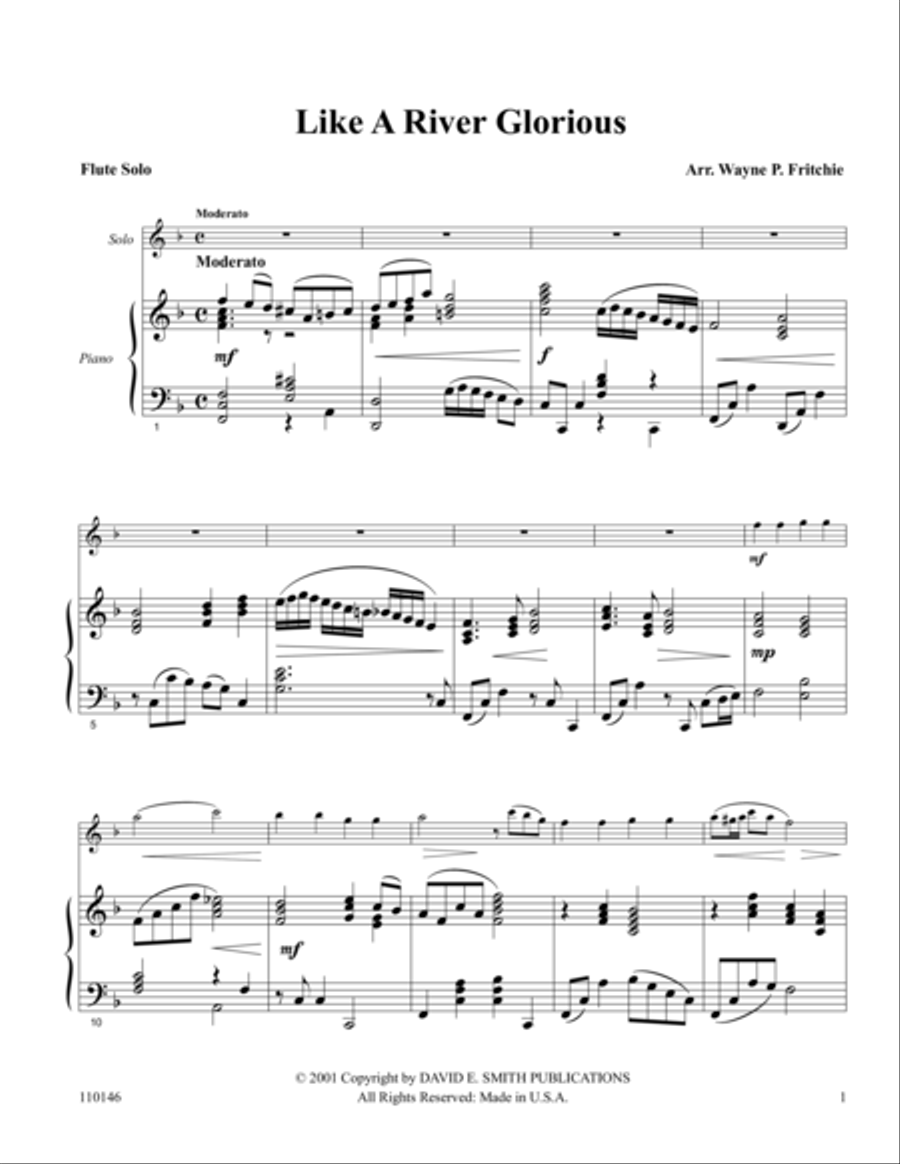 Like A River Glorious Flute Solo scores gallery preview page 1