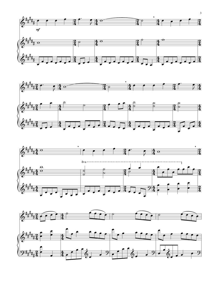Angels We Have Heard On High Flute Solo scores gallery preview page 3