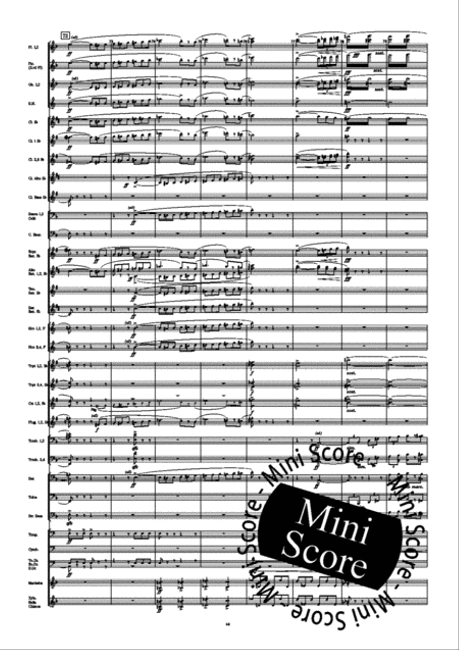 Fourth Symphony Fourth Symphony Concert Band scores gallery preview page 52
