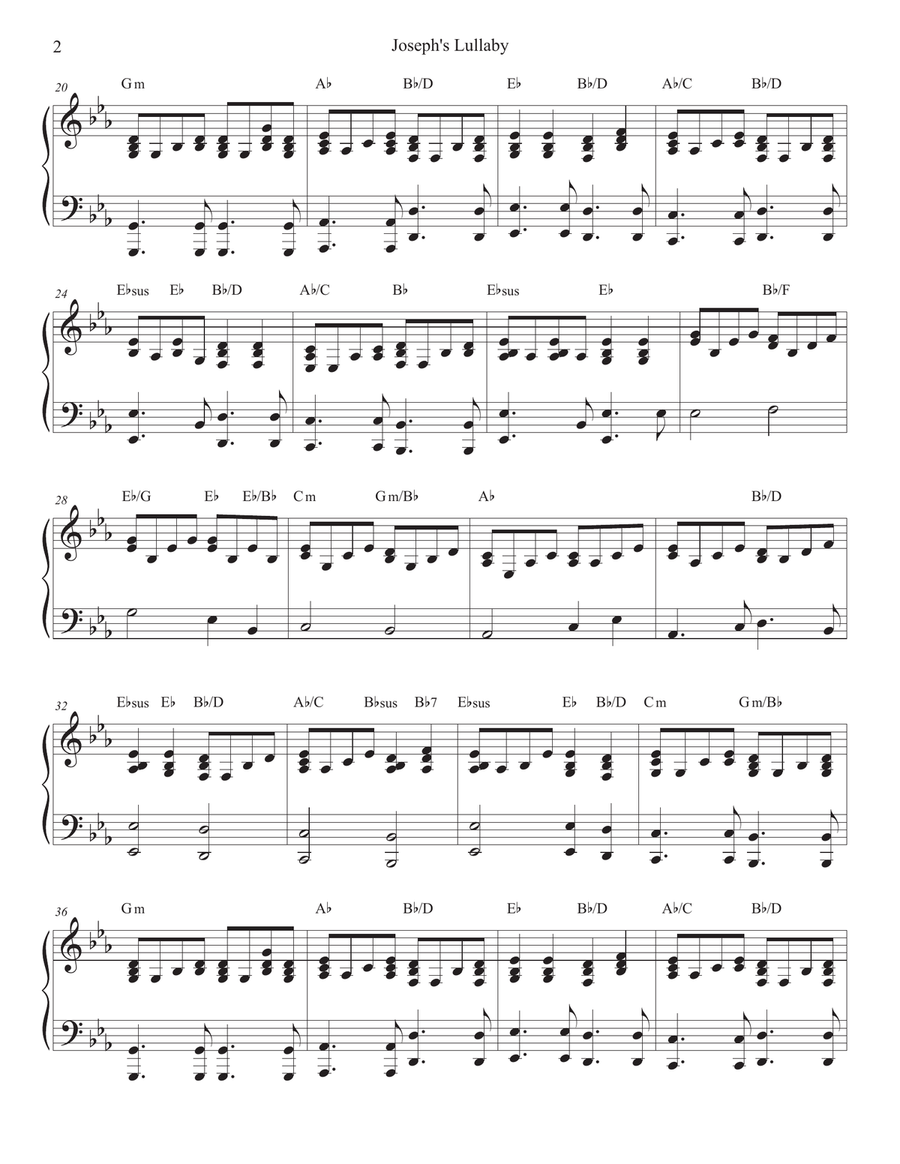 Joseph's Lullaby Brass Duet scores gallery preview page 6