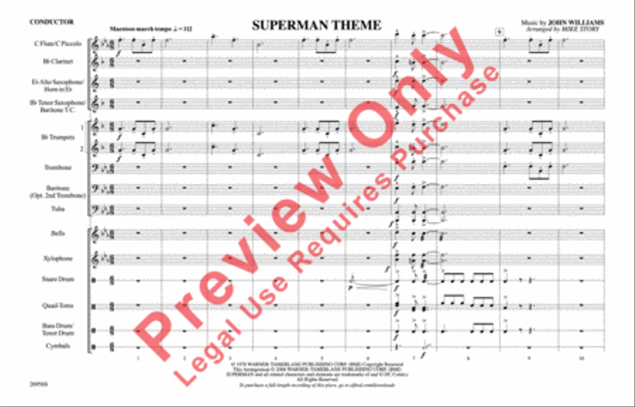 Superman Theme Marching Band scores gallery preview page 2