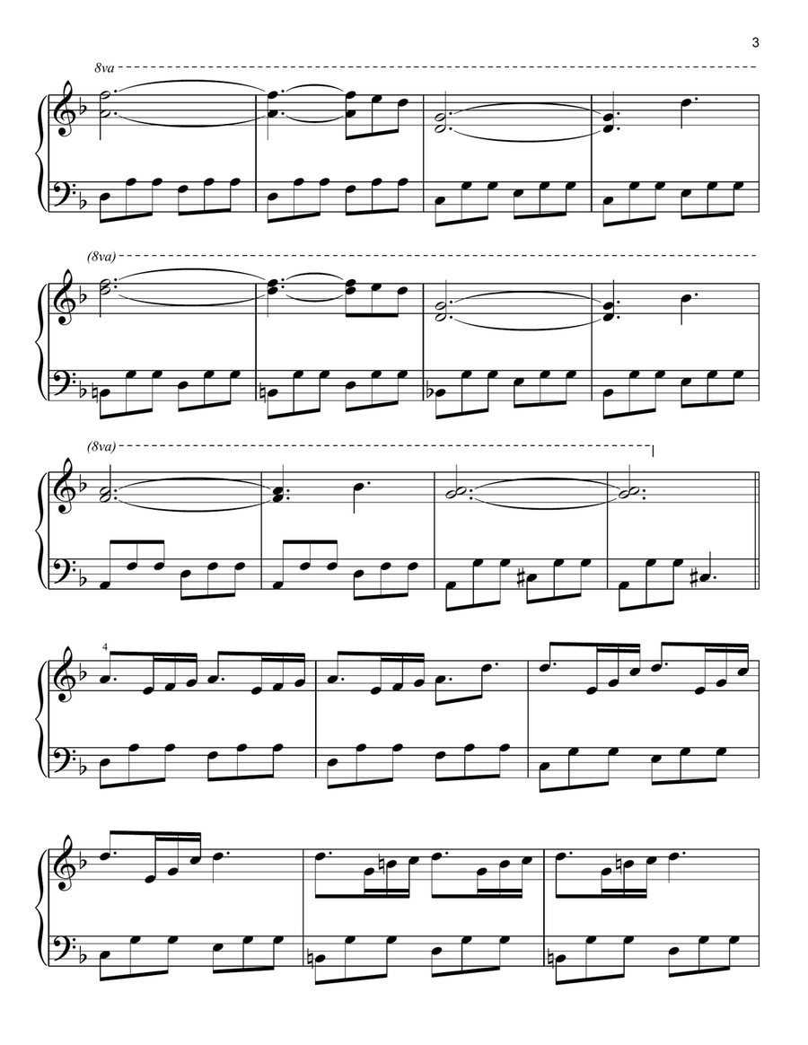 Porz Goret Easy Piano scores gallery preview page 3