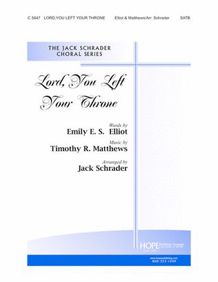 Book cover for Lord, You Left Your Throne