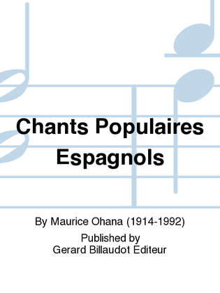 Book cover for Chants Populaires Espagnols