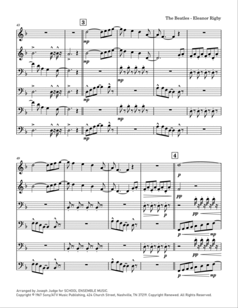 Eleanor Rigby Chamber Music scores gallery preview page 6