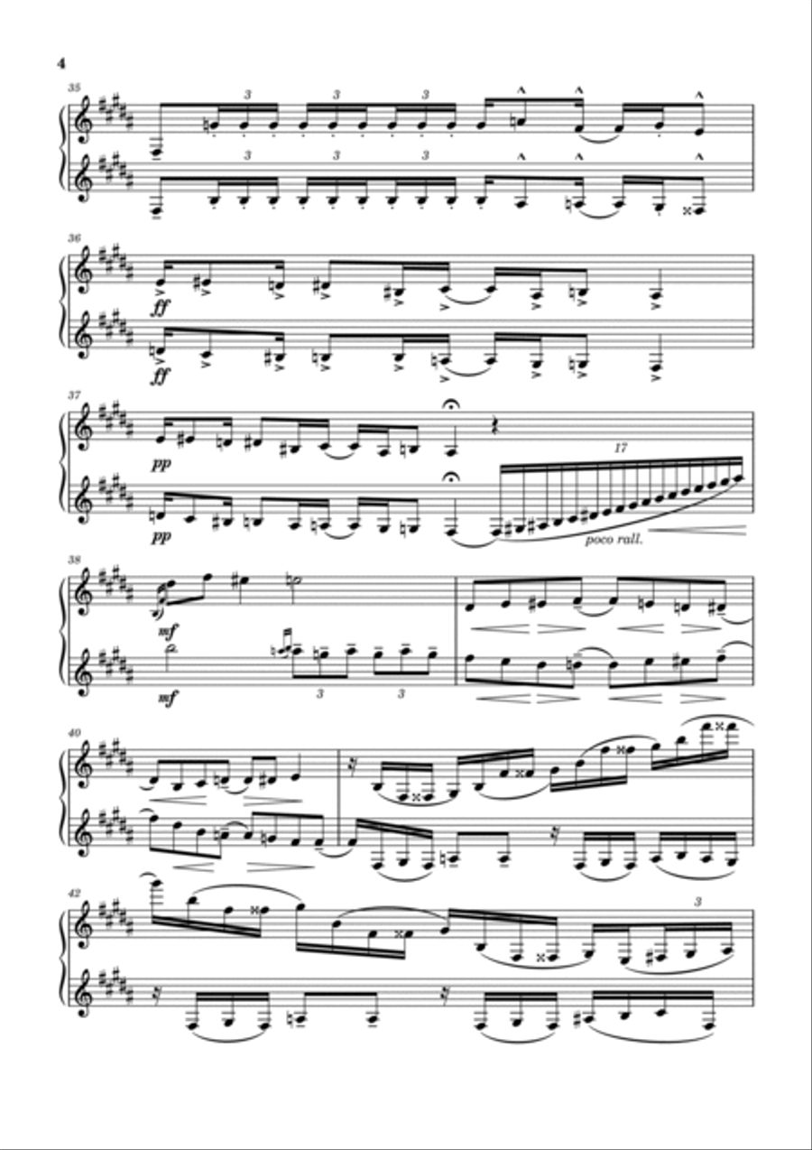 G.Gershwin: Rhapsody in Blue for two clarinets Clarinet Duet scores gallery preview page 4