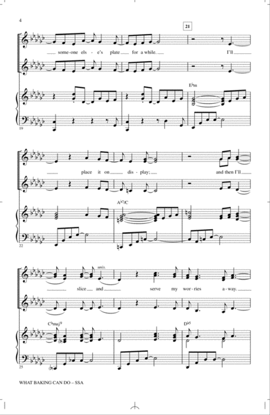 What Baking Can Do (arr. Mark Brymer) SSA scores gallery preview page 3