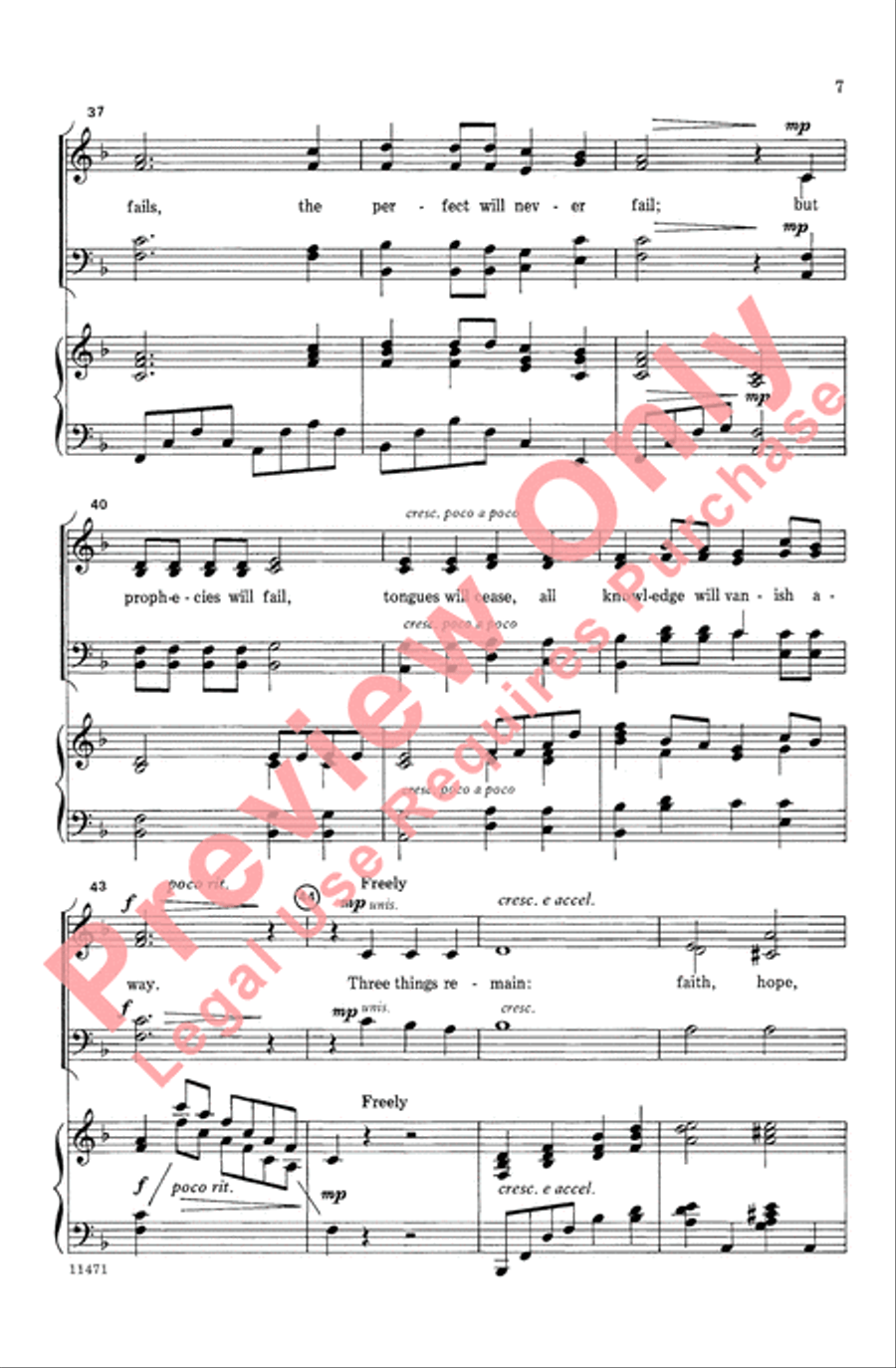The Greatest of These Is Love 4-Part scores gallery preview page 8