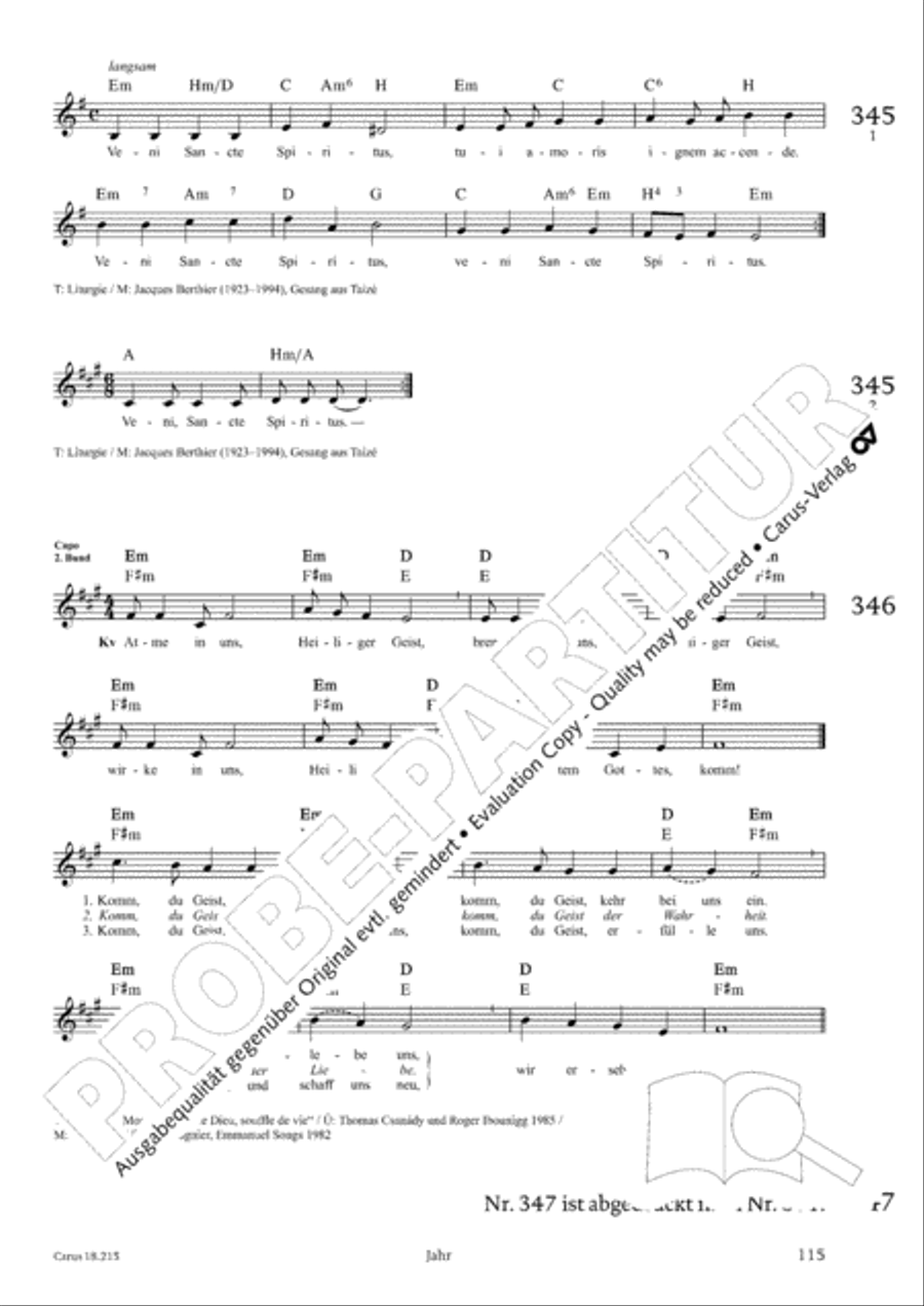Gitarrenbuch zum Gotteslob Guitar scores gallery preview page 109