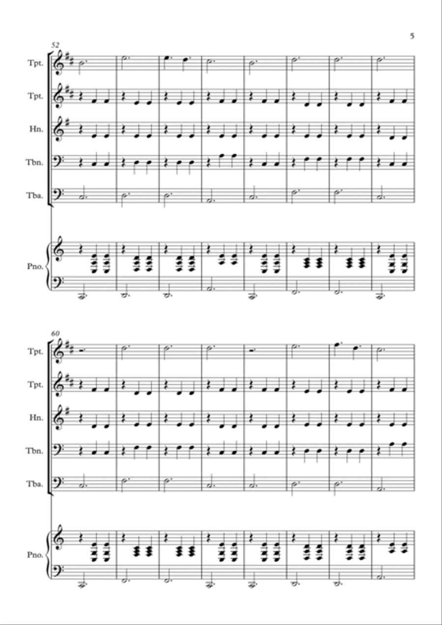 La Valse D'amelie Brass Ensemble scores gallery preview page 5
