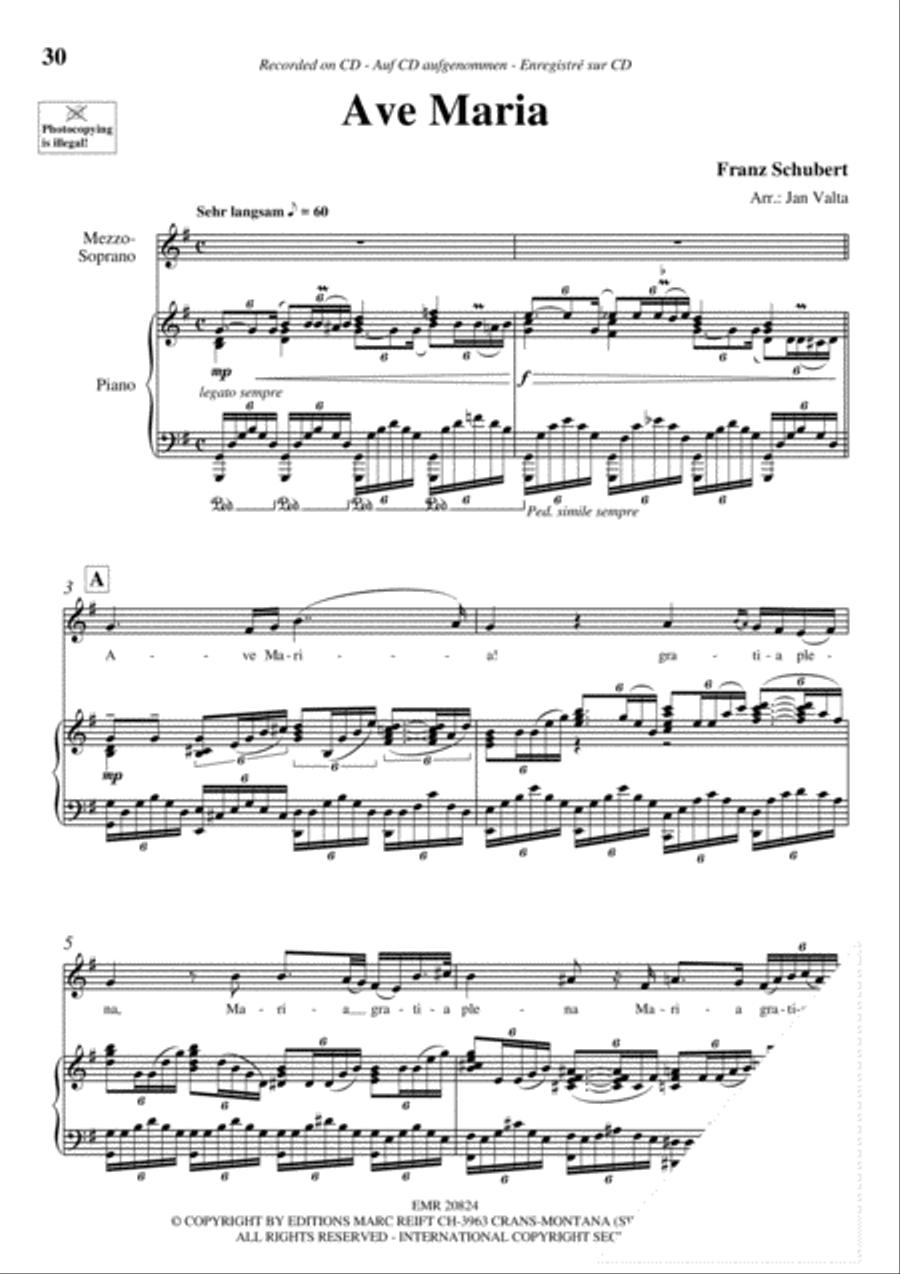 100 Ave Maria Volume 9 Mezzo-Soprano Voice scores gallery preview page 12