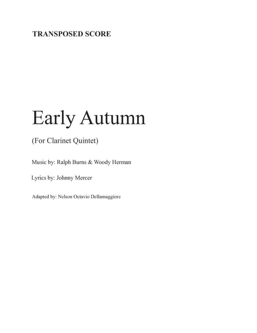 Early Autumn Woodwind Quintet scores gallery preview page 1