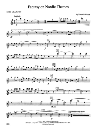 Fantasy on Nordic Themes: 1st B-flat Clarinet