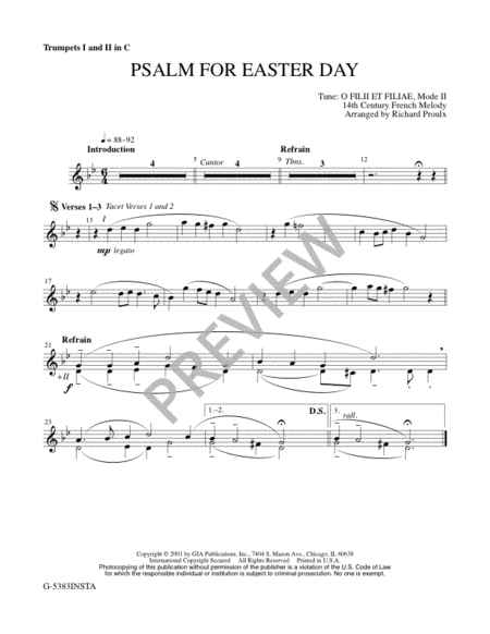 Psalm for Easter Day - Brass Quartet edition