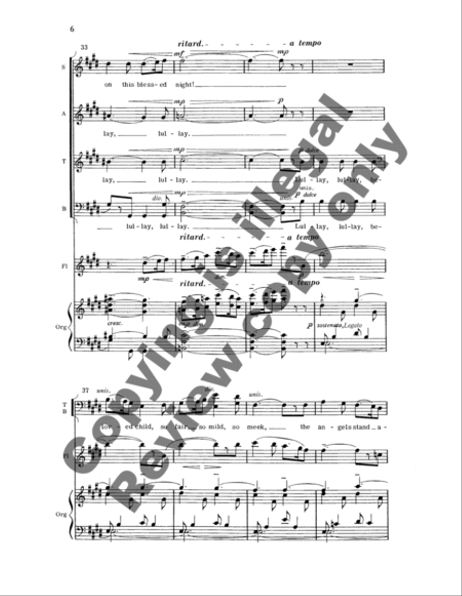 A Christmas Celebration: Lullaby 4-Part scores gallery preview page 9