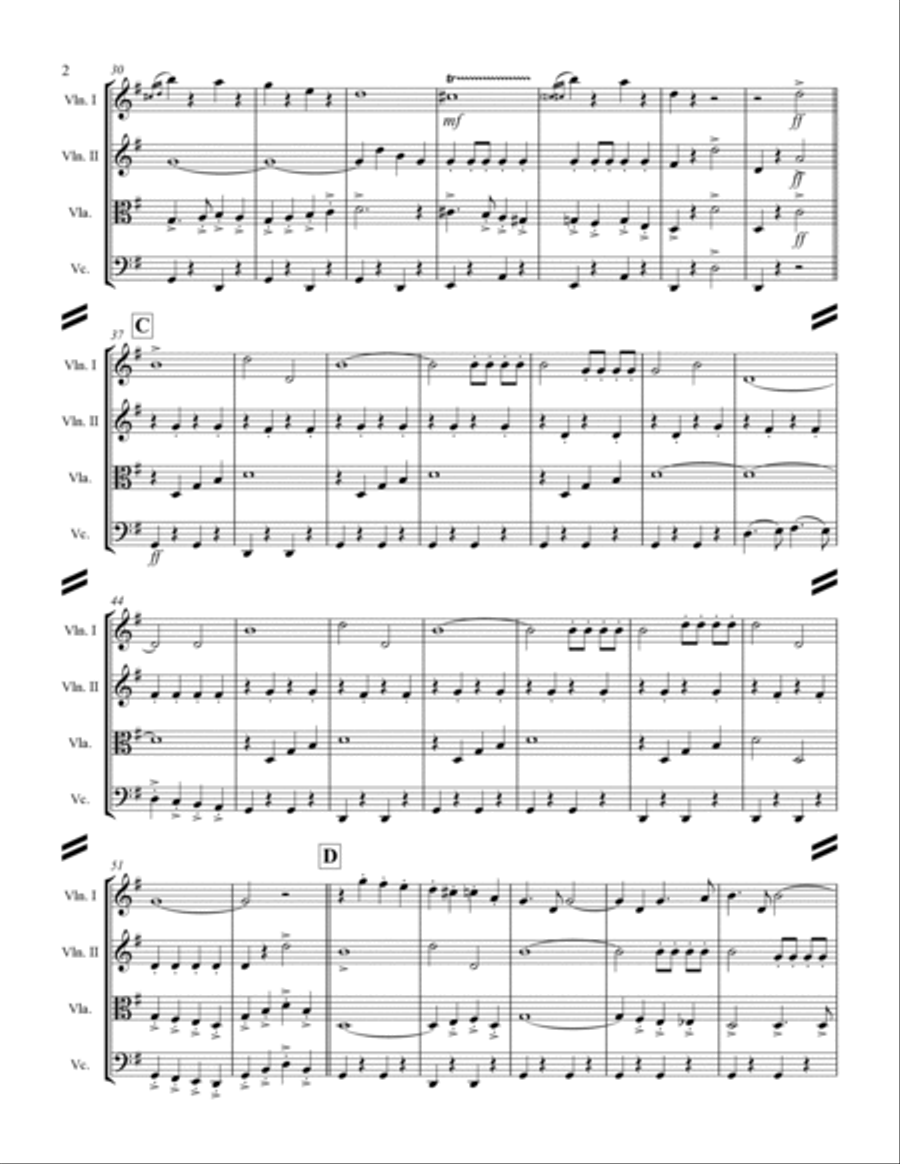 March - The Thunderer (for String Quartet) String Quartet scores gallery preview page 3