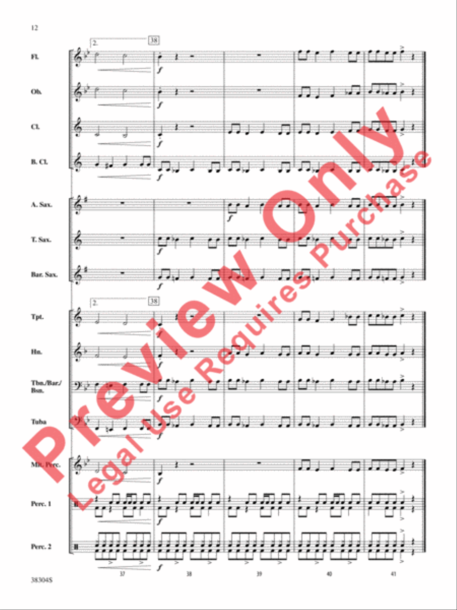 Saxes We Have Heard on High Concert Band scores gallery preview page 13