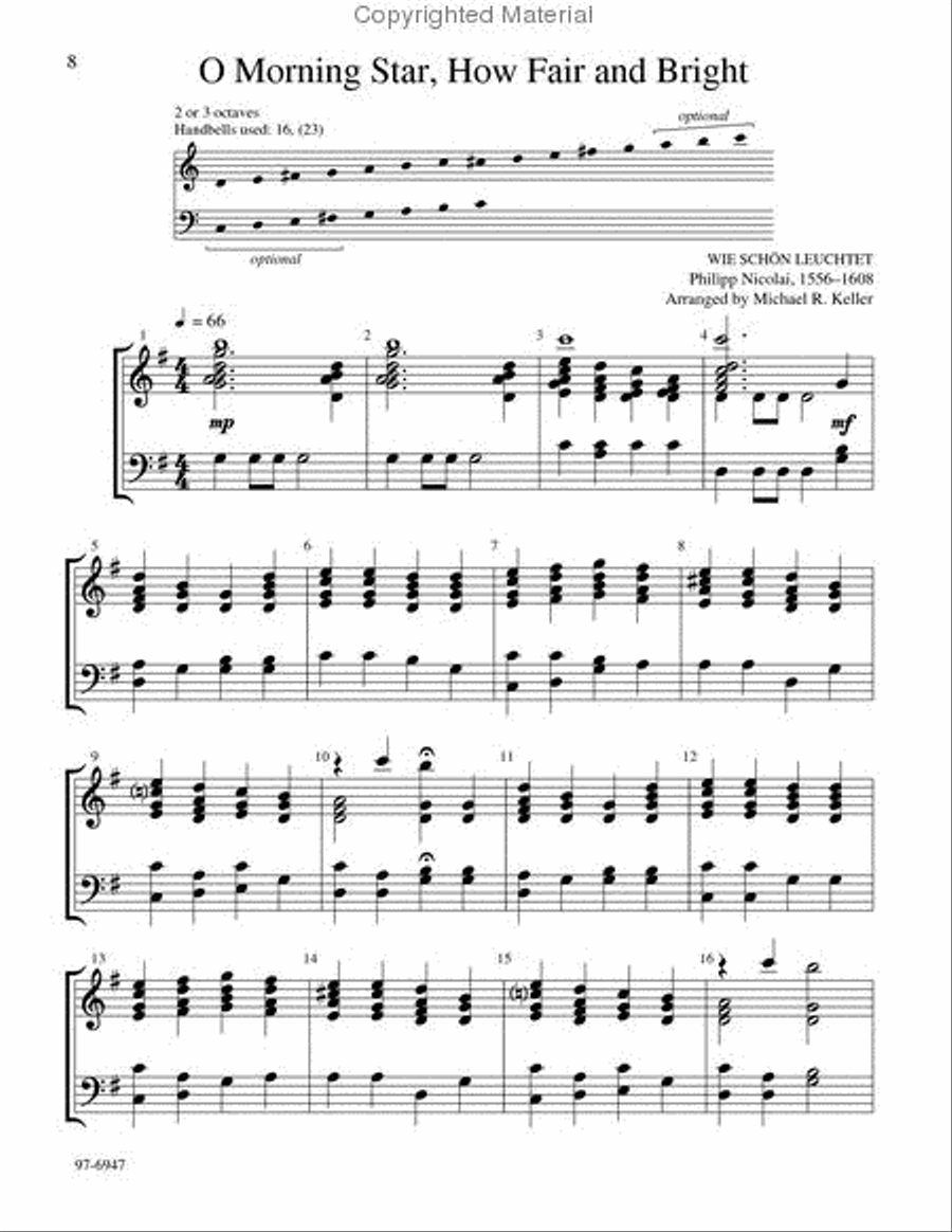 Easy Hymn Arrangements for the Church Year Handbell Choir scores gallery preview page 5
