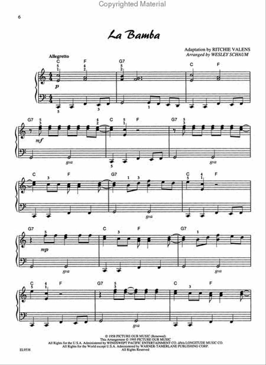 Schaum Pop Favorites Piano Method scores gallery preview page 4