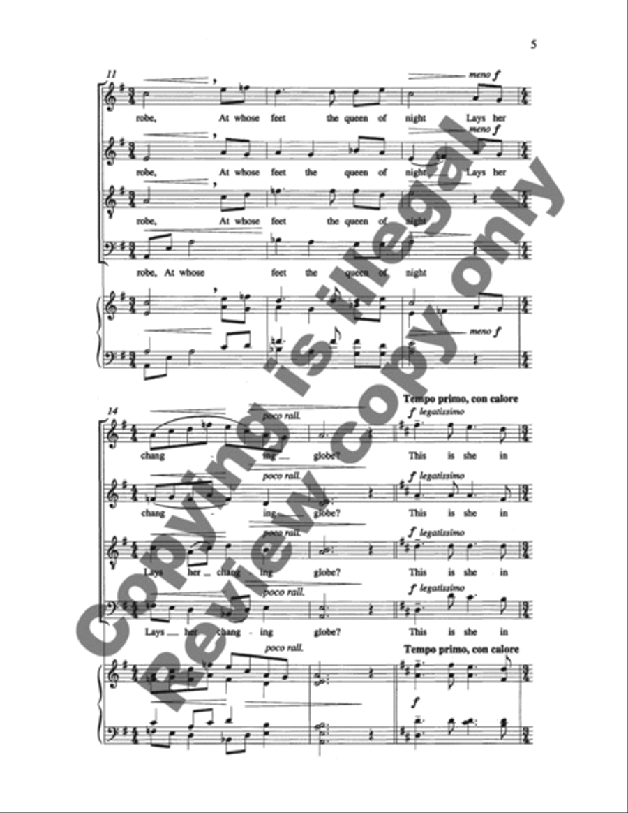 Two Hymns to the Virgin: 2. Who Is She Ascends So High? 4-Part scores gallery preview page 12