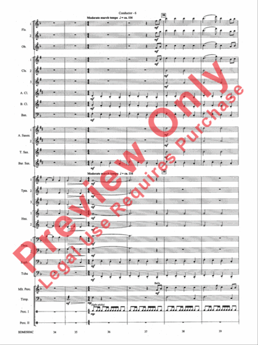 To Reap the Blessings of Freedom Concert Band scores gallery preview page 8