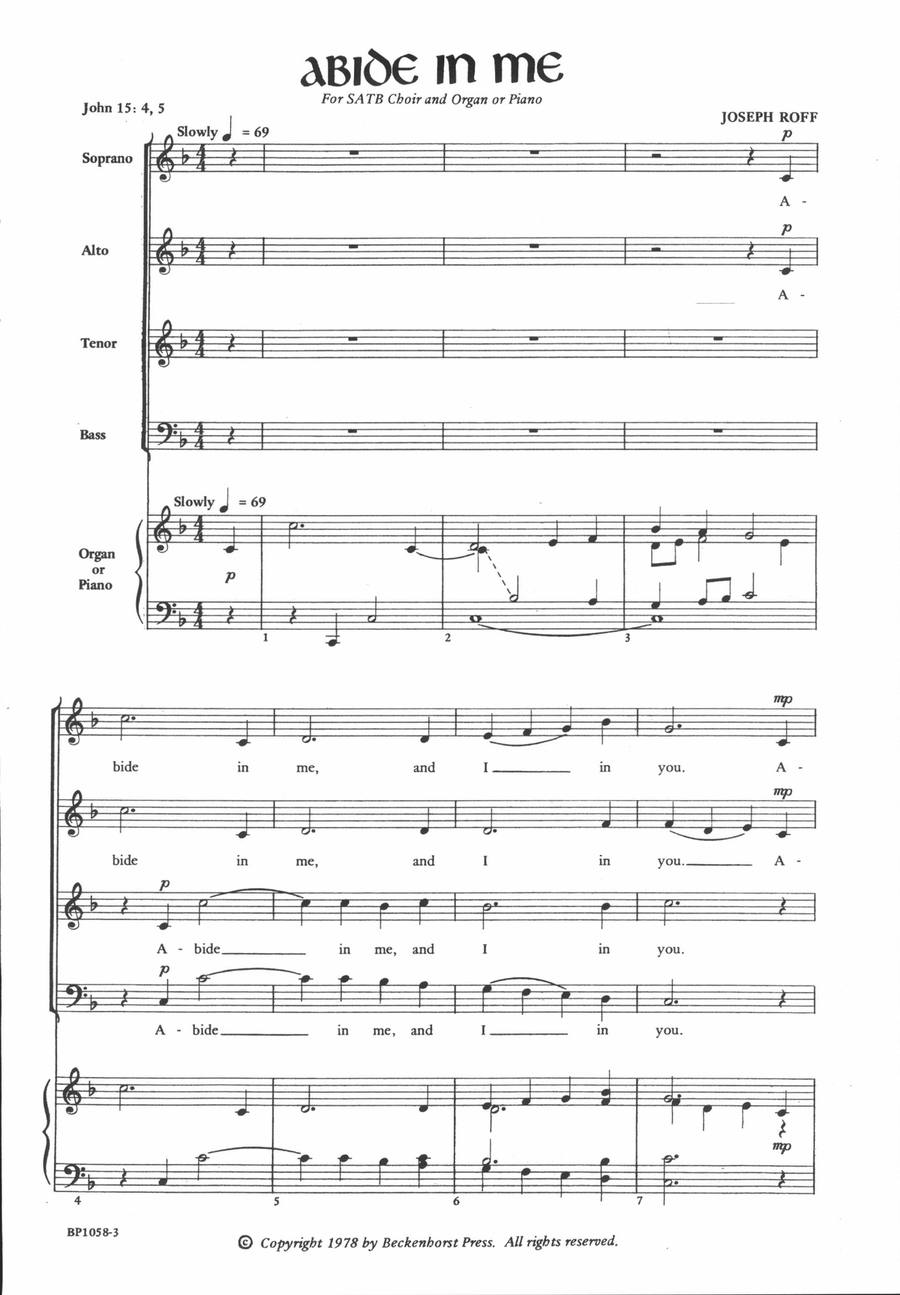Abide in Me 4-Part scores gallery preview page 2