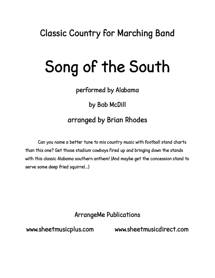 Song Of The South Marching Band scores gallery preview page 1