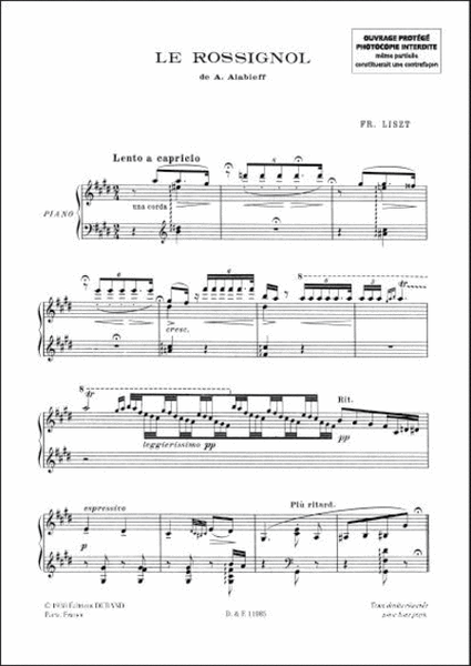 Le Rossignol Piano (Liszt)