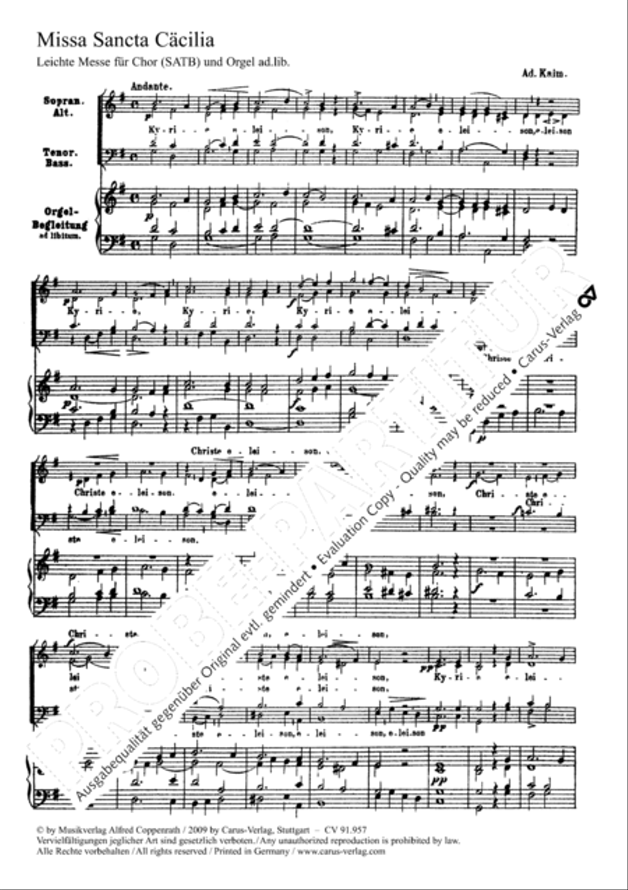 Missa Sancta Cacilia 4-Part scores gallery preview page 2