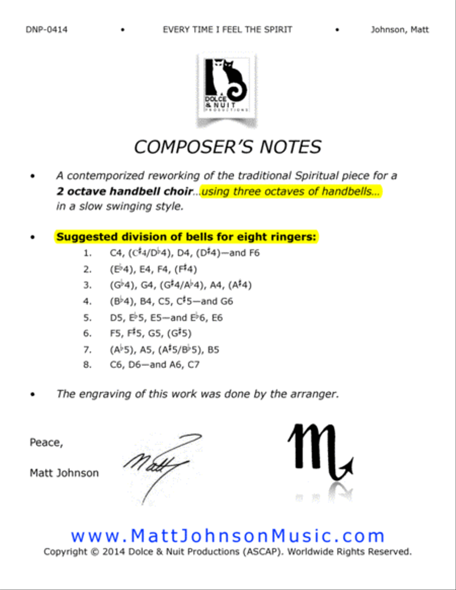 Every Time I Feel the Spirit-Pentecost Handbells ~ with a slow SWING groove - REPRODUCIBLE Handbell Choir scores gallery preview page 2