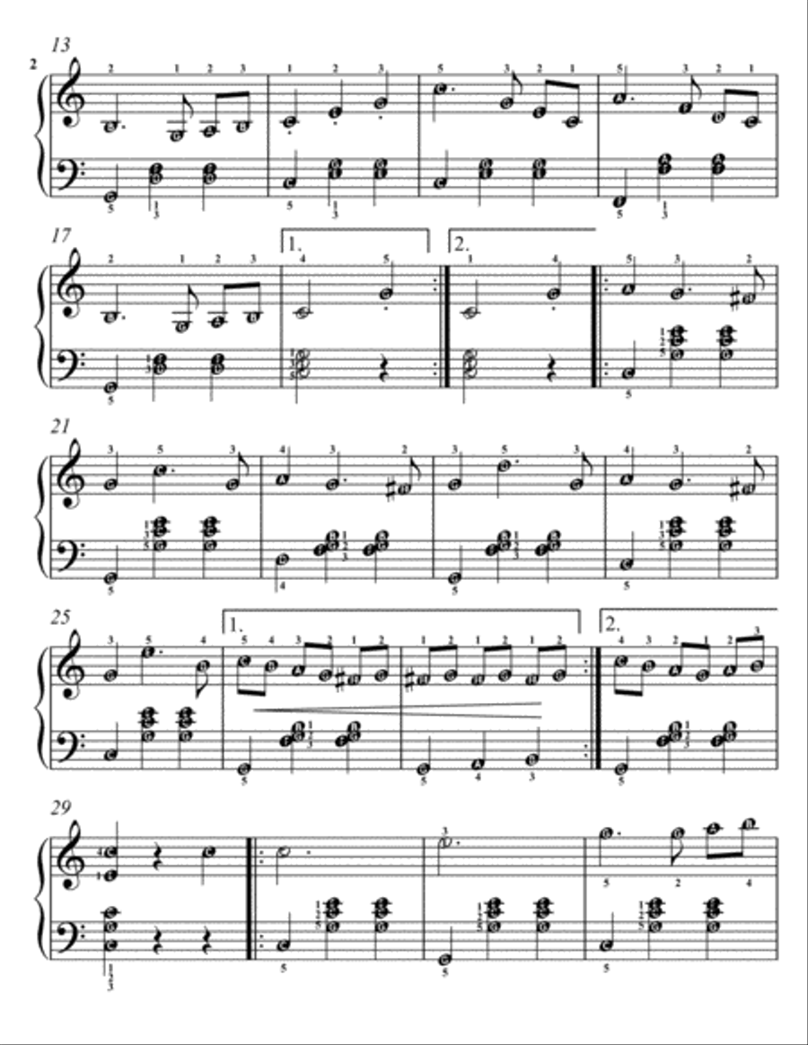 Tioga Waltz Elementary Piano Sheet Music